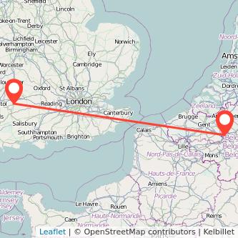 Brussels Chippenham bus map