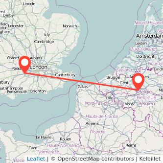 Brussels Camberley train map