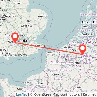 Brussels Bracknell train map