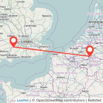 Brussels Basingstoke train map