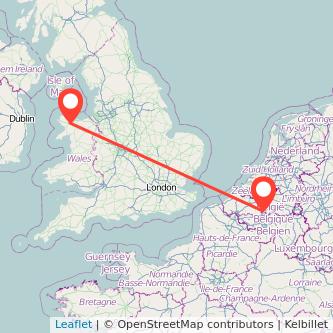 Brussels Bangor train map