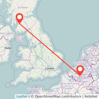 Brussels Ayr train map