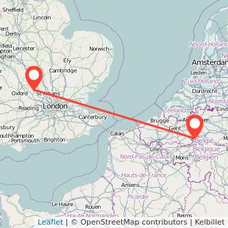 Brussels Aylesbury train map