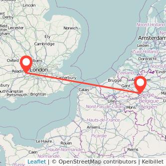 Brussels Ascot train map