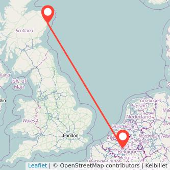 Brussels Aberdeen train map