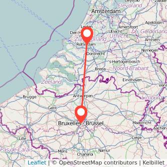 Brussels Rotterdam train map