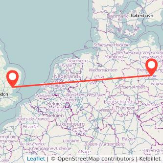 Colchester Berlin train map