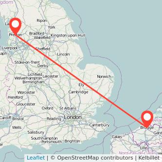 Bruges Preston bus map