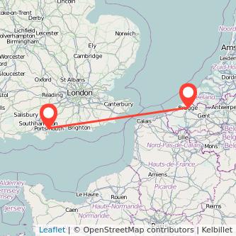 Bruges Portsmouth bus map