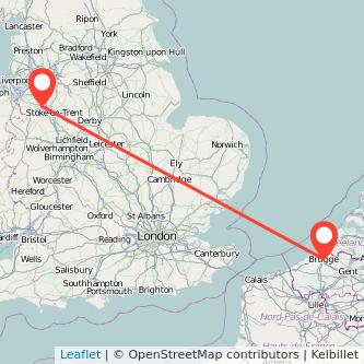 Bruges Crewe train map