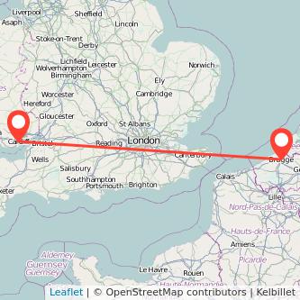 Bruges Cardiff bus map