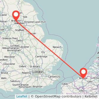 Bruges Bradford bus map