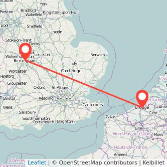 Bruges Birmingham bus map