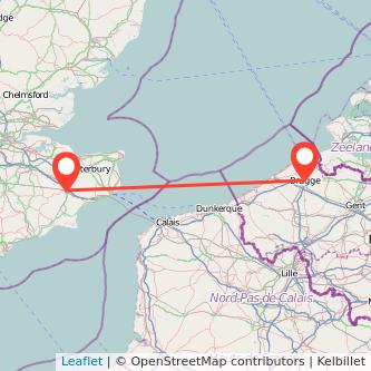 Bruges Ashford train map