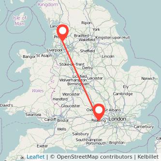 Chorley Reading train map