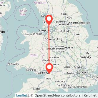 Chorley Bristol train map