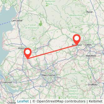 Chorley Bradford train map