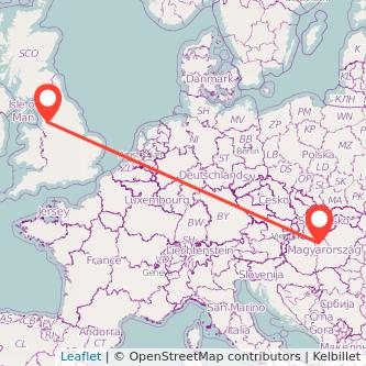 Chorley Budapest train map