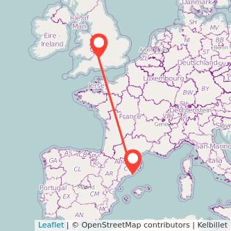 Chippenham Barcelona train map