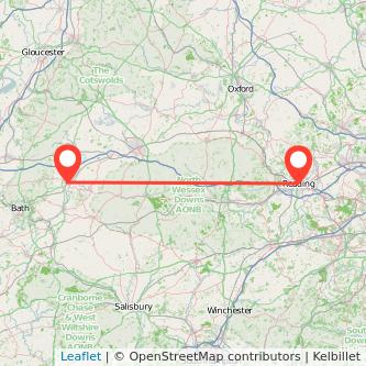 Chippenham Reading train map