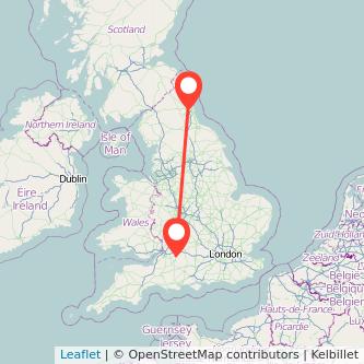 Chippenham Newcastle upon Tyne train map