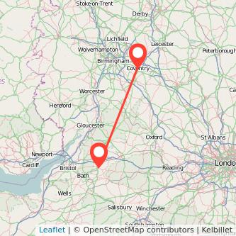 Chippenham Coventry train map