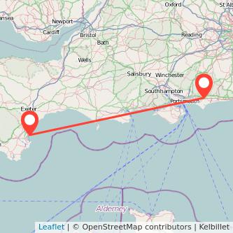 Chichester Torquay train map