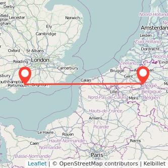 Chichester Brussels train map