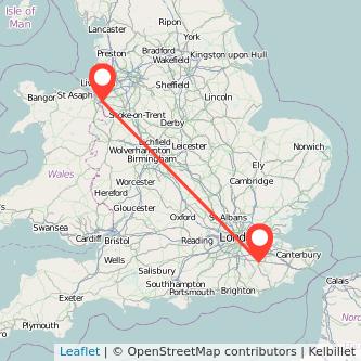 Chester Tonbridge train map