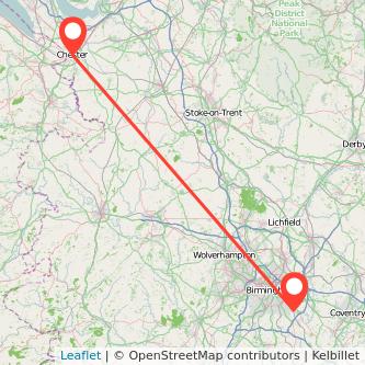 Chester Solihull train map