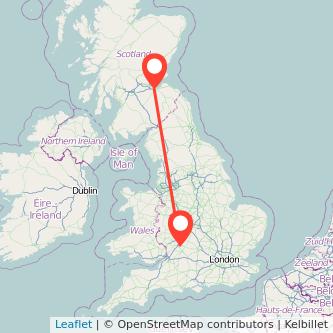 Cheltenham Edinburgh train map