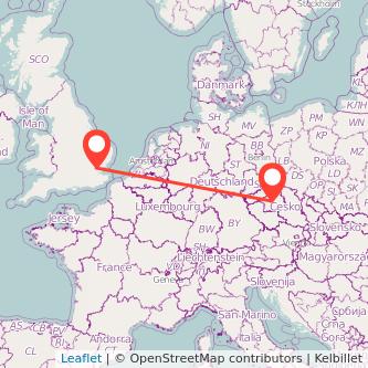 Chelmsford Prague bus map