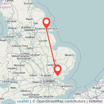 Chelmsford Hull bus map