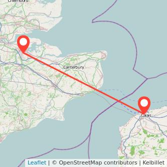 Chatham Calais train map