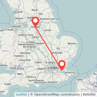 Chatham Sheffield train map