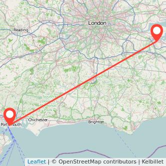 Chatham Portsmouth train map