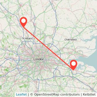 Chatham Luton train map