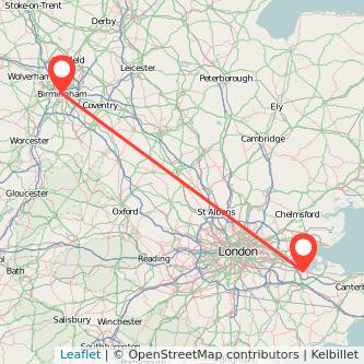 Chatham Birmingham train map