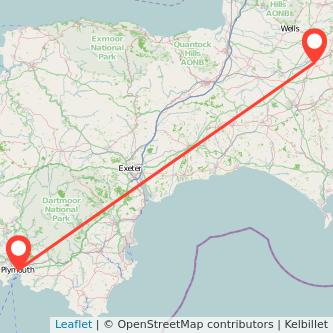 Castle Cary Plymouth train map