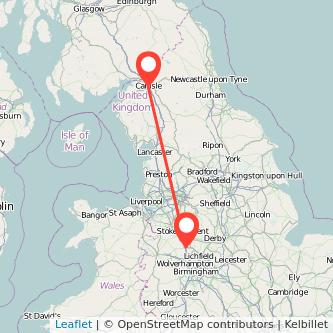 Carlisle Stafford bus map