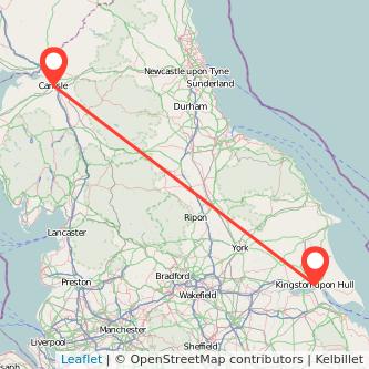 Carlisle Hull train map