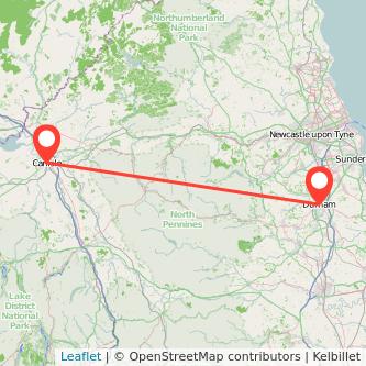 Carlisle Durham train map