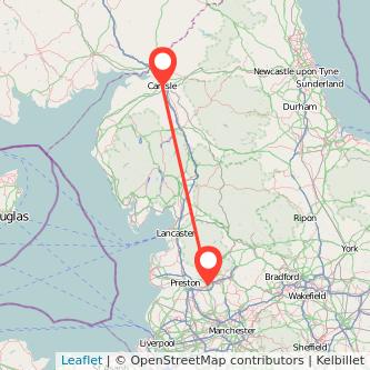 Carlisle Blackburn train map