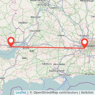 Cardiff Twickenham train map