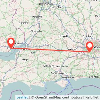 Cardiff Surbiton bus map