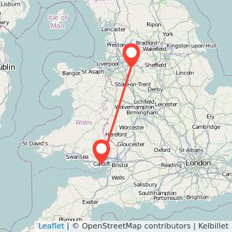 Cardiff Wilmslow train map