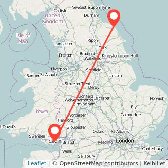 Cardiff Whitby train map