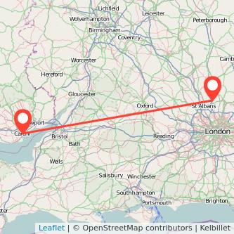 Cardiff Welwyn Garden City bus map