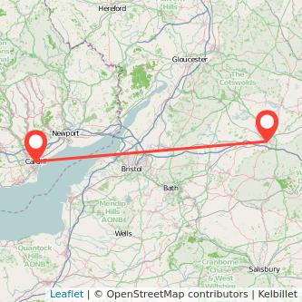 Cardiff Swindon train map