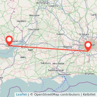 Cardiff Sutton bus map